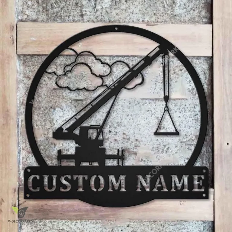 Personalized Crane Operators Metal Sign Art, Crane Operators Metal Sign, Crane Operators Monogram Gift, Job Gift, Decor Decoration