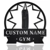 Personalized Gym Punching Bag Monogram Metal Sign Art, Custom Gym Punching Bag Metal Sign, Hobbie Gifts, Sport Gift, Birthday Gift