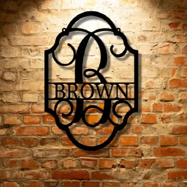 Name Letter Sign, Family Name Sign For Home Decoration, Metal Powder ...