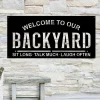 Metal Backyard Sign, Fathers Day Gift, Metal Sign, Backyard Metal Decor, Outdoor Metal Decor Sign
