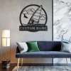 Personalized Land Windsurfing Monogram Metal Sign Art, Land Windsurfing Metal Sign, Housewarming Outdoor Metal, Sport Gift