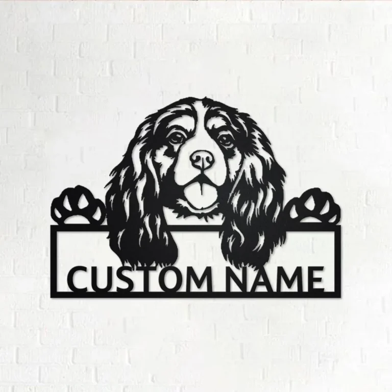 Personalized Cavalier King Charles Spaniel Metal Sign, Dog Metal Wall Art, Dog Metal Wall Decor, Custom Cavalier King Charles Spaniel