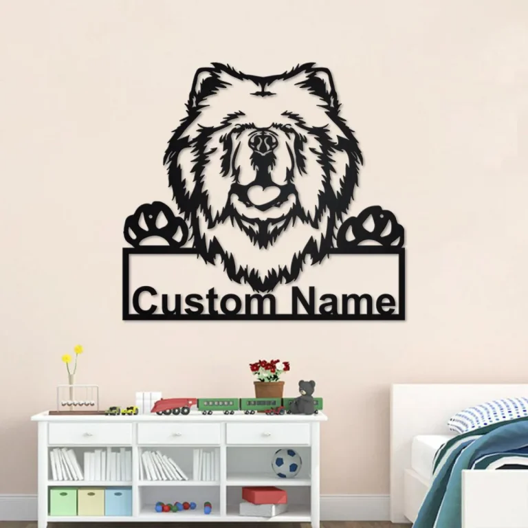 Personalized Chow Chow Metal Sign | Chow Chow Metal Wall Art | Chow Chow Metal Wall Decor | Custom Chow Chow | Custom Dog | Chow Chow Dog