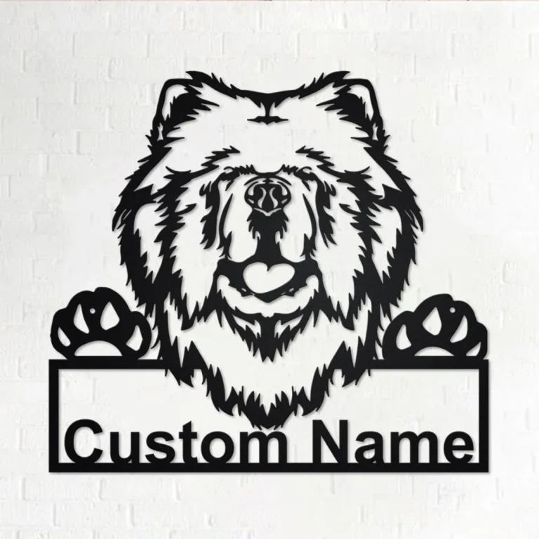 Personalized Chow Chow Metal Sign | Chow Chow Metal Wall Art | Chow Chow Metal Wall Decor | Custom Chow Chow | Custom Dog | Chow Chow Dog