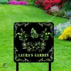 Personalized Garden Metal Stake, Butterfly Flower Garden Metal Sign, Custom Metal Garden Stake, Gardener Gift, Garden Marker