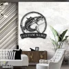 Personalized Wahoo Fishing Fish Pole Metal Sign Art, Custom Wahoo Fishing Metal Sign, Wahoo Fishing Gift, Decor Decorationbirthday Gift