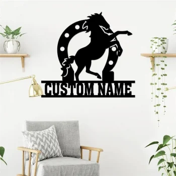 Horse Farm Metal Sign, Horse Ranch Sign, Horse Farm Sign, Custom Horse Sign, Metal Ranch Sign, Custom Horse Gift Farmhouse Decor