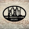 Donkey Farm Metal Sign, Metal Farm Sign, Farmhouse Decor, Donkey Ranch Sign, Family Name Sign, Farmer Gift, Farm Metal Art