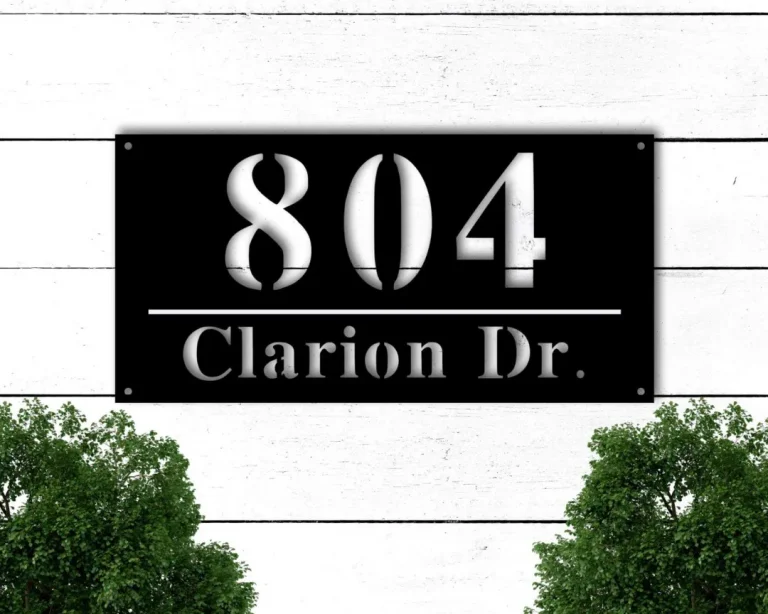 Custom Metal Address Sign, Custom Street Address Sign, Metal House Numbers, Address Plaque, Address Sign For House, Housewarming Gift