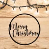 Round Merry Christmas Metal Sign, Metal Word, Metal Christmas Sign, Merry Christmas, Christmas Decor, Laser Cut Metal Sign, Holiday Decor