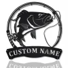 Personalized Snapper Fishing Fish Pole Metal Sign Art, Custom Snapper Fishing Metal Sign, Fishing Lover Home Decor, Snapper Fishing Gift