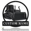 Personalized Bulldozer Truck Metal Sign Art, Custom Bulldozer Truck Metal Sign, Trucker Gift, Truck Lover Sign Decoration For Living Room