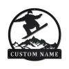 Personalized Snowboarding Metal Sign Art, Custom Snowboarding Metal Sign, Snowboarding Lover Sign Decoration For Living Room