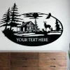 Family Name Deer Metal Sign, Deer Sign, Father Day Gift, Farmhouse Sign, Deer Hunter Gift, Nature Wall Art, Wildlife Lover Gift