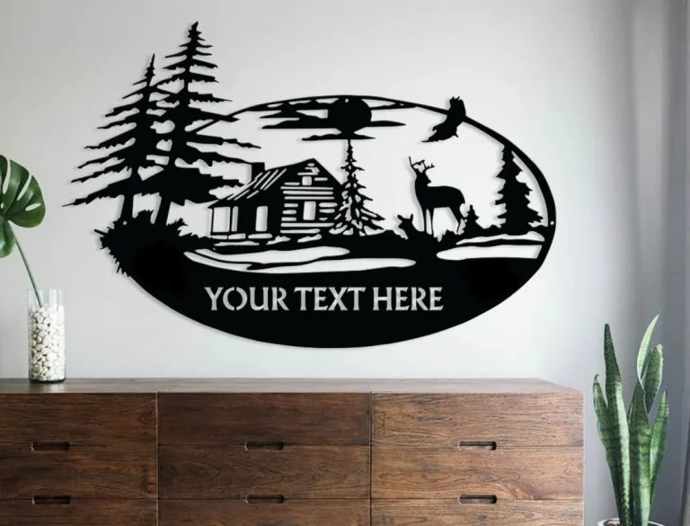 Family Name Deer Metal Sign, Deer Sign, Father Day Gift, Farmhouse Sign, Deer Hunter Gift, Nature Wall Art, Wildlife Lover Gift