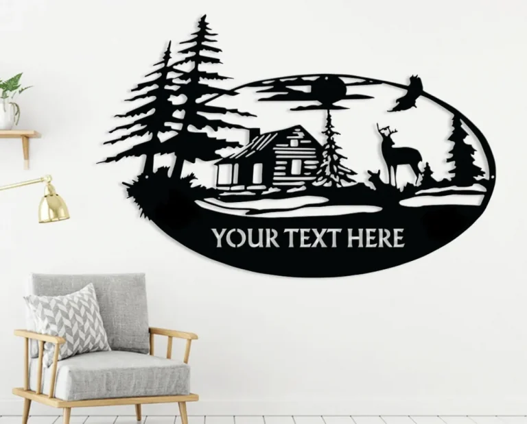 Family Name Deer Metal Sign, Deer Sign, Father Day Gift, Farmhouse Sign, Deer Hunter Gift, Nature Wall Art, Wildlife Lover Gift