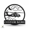 Personalized Helicopter Machine Monogram Metal Sign Art , Custom Helicopter Metal Sign, Helicopter Lover Sign Decoration For Living Room