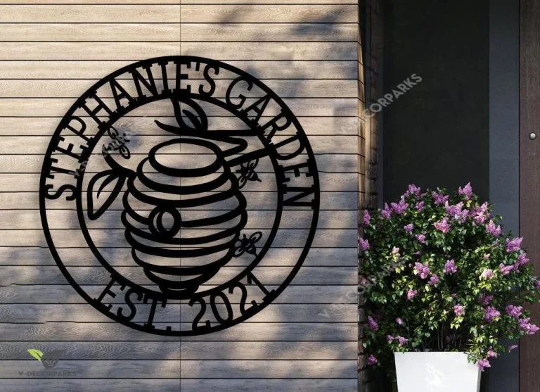 Personalized Metal Beehive Sign, Metal Bee Sign, Beekeeper Business, Metal Garden Sign, Farmer Apiarist, Garden Sign