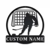 Personalized Hockey Name Monogram Metal Sign Art ,custom Hockey Name Metal Sign, Hockey Name Lover Sign Decoration For Living Room