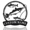Personalized Pollocks Fishing Fish Pole Metal Sign Art, Custom Pollocks Fishing Metal Sign, Fishing Gifts For Men, Marlin Fishing Gift