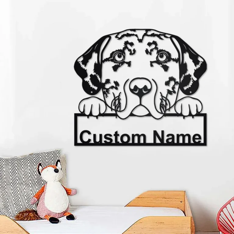 Personalized Catahoula Leopard Metal Sign, Catahoula Leopard Metal Wall Art, Catahoula Leopard Metal Wall Decor, Custom Catahoula Leopard