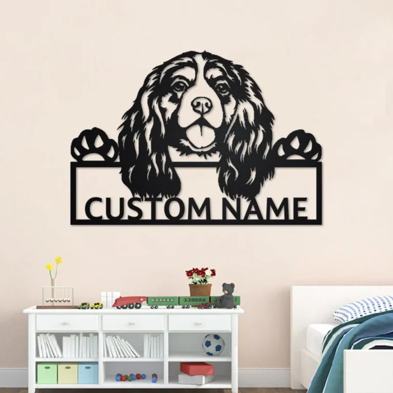 Personalized Cavalier King Charles Spaniel Metal Sign, Dog Metal Wall Art, Dog Metal Wall Decor, Custom Cavalier King Charles Spaniel