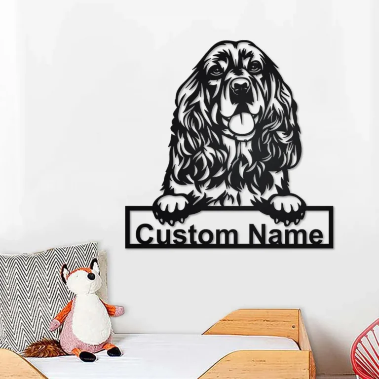 Personalized Cocker Spaniel Metal Sign, Cocker Spaniel Metal Wall Art, Cocker Spaniel Metal Wall Decor, Custom Cocker Spaniel,custom Dog