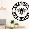 Bee Metal Sign - Bee Welcome Sign - Metal Honey Bee Sign - Apiary - Bee Keeper's Gift - Garden Decor - Farm Outdoor Gift - Custom Metal Sign