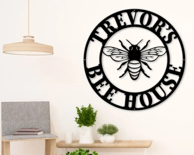 Bee Metal Sign - Bee Welcome Sign - Metal Honey Bee Sign - Apiary - Bee Keeper's Gift - Garden Decor - Farm Outdoor Gift - Custom Metal Sign