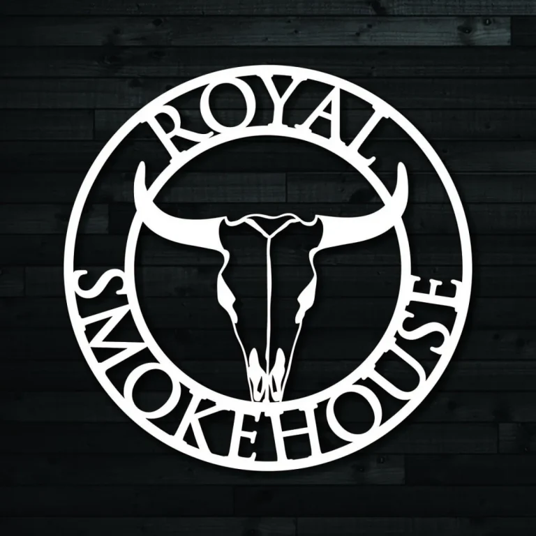Custom Cow Skull Metal Sign, Smokehouse Personalised Laser Cut Sign, Laser Cut Metal Smokehouse Sign, Custom Smokehouse, Cow Skull Metal Art