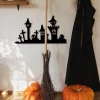 Spooky Houses, Haunted Houses Halloween Decor, Halloween Accessories, Black Metal Houses, Creepy House Art, Witch Houses, Halloween Gifts