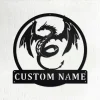 Custom Dragon Metal Wall Art, Personalized Dragon Name Sign Decoration For Room, Dragon Metal Sign, Dragon Home Decor , Custom Dragon