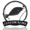 Personalized Halibut Fishing Fish Pole Metal Sign Art, Custom Halibut Fishing Metal Sign, Halibut Fishing Gift