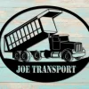 Metal Dump Truck Sign - Truck Monogram - Business Sign - Officer's Gift - Garage Decor - Worker's Gifts - Anniversary Gift - Custom Monogram