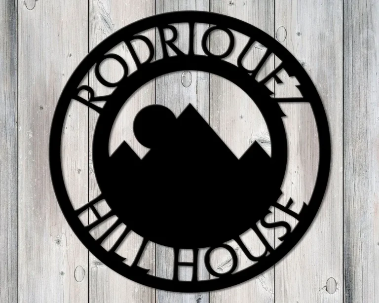 Mountain Home Metal Sign - Hill House Monogram - Living Room Decor - Adventure Sign - Hill Climber's Gifts - Birthday Gifts - Custom Metal