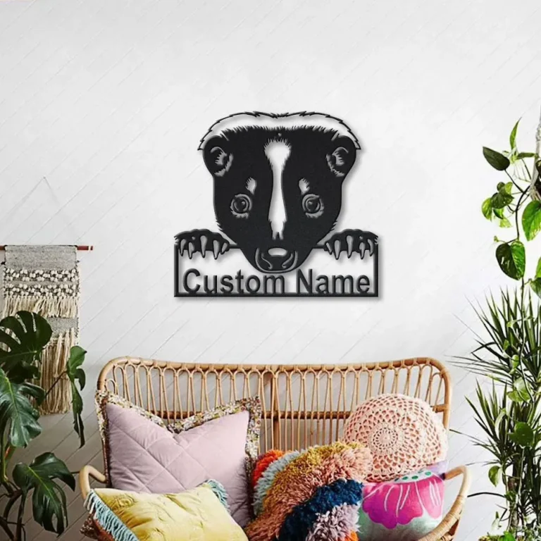 Personalized Skunk Animal Metal Sign Art, Custom Skunk Metal Sign, Fathers Day Gift, Pets Gift, Birthday Gift