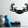 Gym Metal Wall Decor, Fitness Center Decoration, Metal Wall Art, Wall Hangings, Muscle Decor Metal, Your Logo Costumize Decor, Body Building