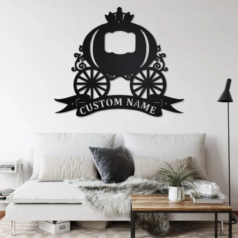 Custom Carriage Metal Wall Art, Personalized Carriage Name Sign Decoration For Room, Carriage Home Decor, Custom Carriage, Carriage