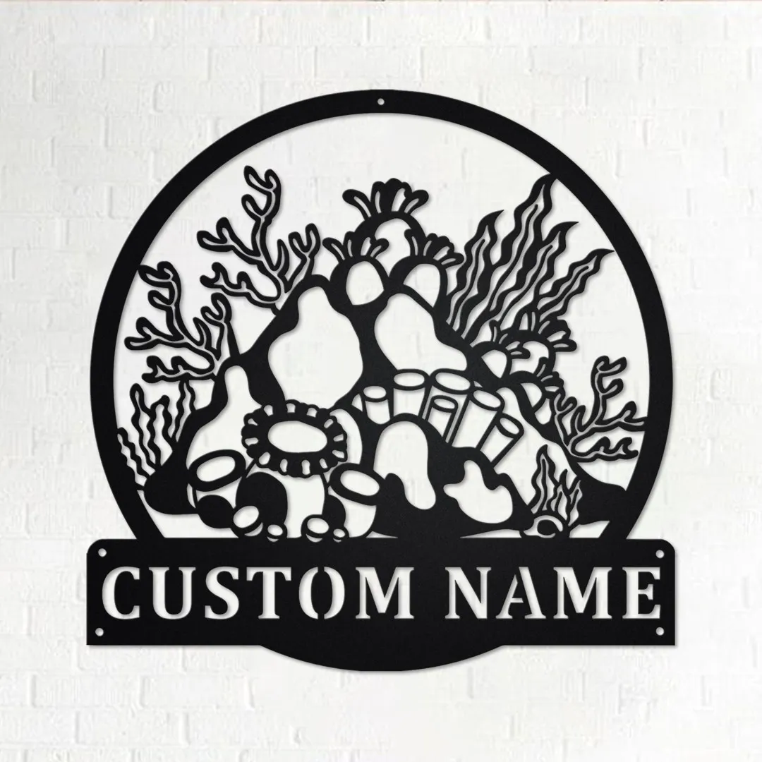 il_fullxfull.3396500497_c2xu_d5e219c5-d77f-421f-8f26-0ccef750dd6a.webp Custom Coral Reef Metal Wall Art, Personalized Coral Reef Name Sign Decoration For Room, Coral Reef Home Decor, Custom Coral Reef,coral Reef