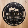 Bbq Sign, Custom Barbecue Sign, Bar & Grill Sign, Custom Christmas Gift, Bbq Metal Sign, Custom Metal Sign, Anniversary Gift