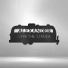 Personalized Airstream Traveler Basecamp Sign Monogram - Steel Sign