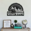 Custom Chainsaw Wood Metal Wall Art, Personalized Woodworker Name Sign Decoration For Room, Woodworker Home Decor, Custom Woodworker