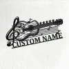 Custom Guitar Musical Metal Wall Art, Personalized Guitar Name Sign Decoration For Room, Guitar Home Decor, Custom Guitar, Guitar Lover Gift