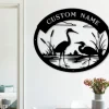 Herons Metal Monogram - Herons River Life Sign - Scenery Wall Art - Farm House Sign - Sign For Home - Front Porch Decor - Custom Metal Sign