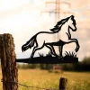 Metal Horse Silhouette - Rustic Outdoor Home & Garden Decor - Housewarming Gift