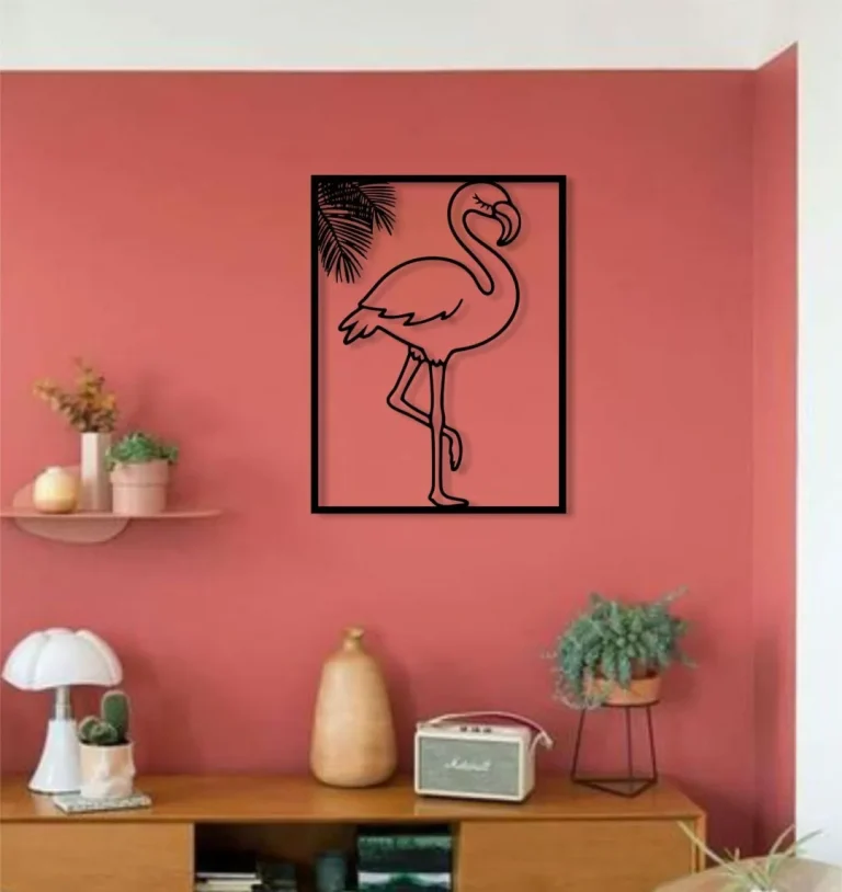 Flamingo Metal Wall Art, Flamingo Wall Decor, Housewarming Gift, New Workpalace Gift, Metal Wall Hangings, Kidsroom Decor, Metal Wall Art