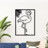 Flamingo Metal Wall Art, Flamingo Wall Decor, Housewarming Gift, New Workpalace Gift, Metal Wall Hangings, Kidsroom Decor, Metal Wall Art