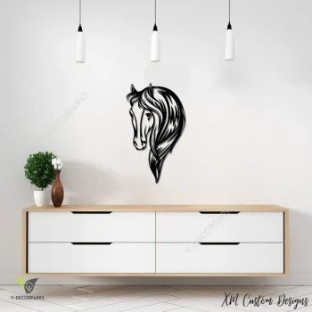 Horse Metal Wall Art, Horse Farm Decoration, Living Room Wall Art, Outdoor Fence Decor, Horse Barn Sign, Metal Horse Cutout Decoration