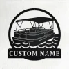 Custom Pontoon Boat Metal Wall Art, Personalized Pontoon Boat Name Sign Decoration For Room, Pontoon Boat Home Decor, Custom Pontoon Boat