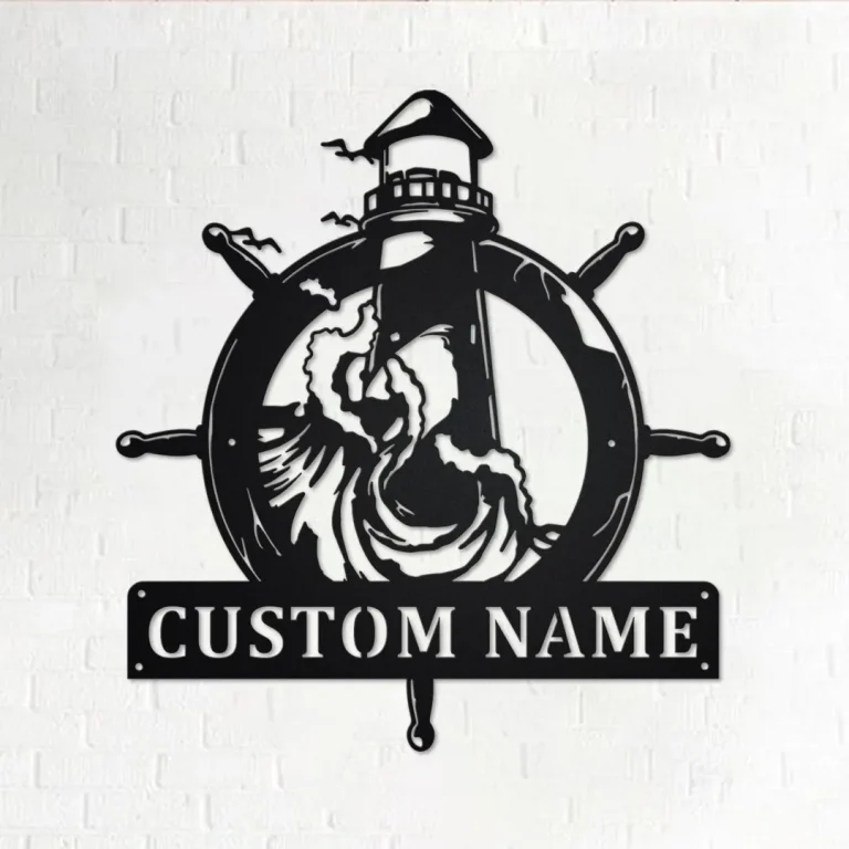 Custom The Lighthouse Metal Wall Art, Personalized The Lighthouse Name Sign Decoration For Room, The Lighthouse Home Decor,custom Lighthouse